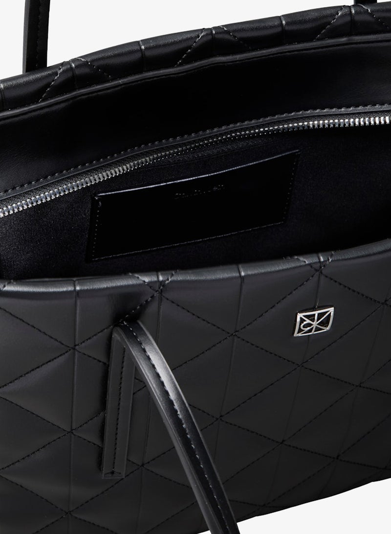 CALVIN KLEIN Emblem Quilted Tote Bag - Image 3